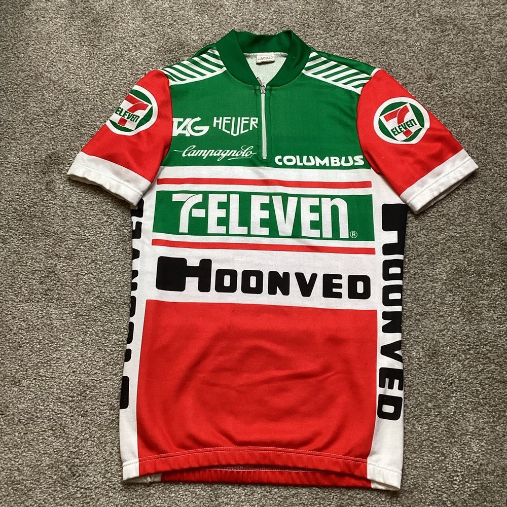 7-Eleven Hoonved Cycling Jersey Vintage Tour de France Campagnolo Tag Heuer